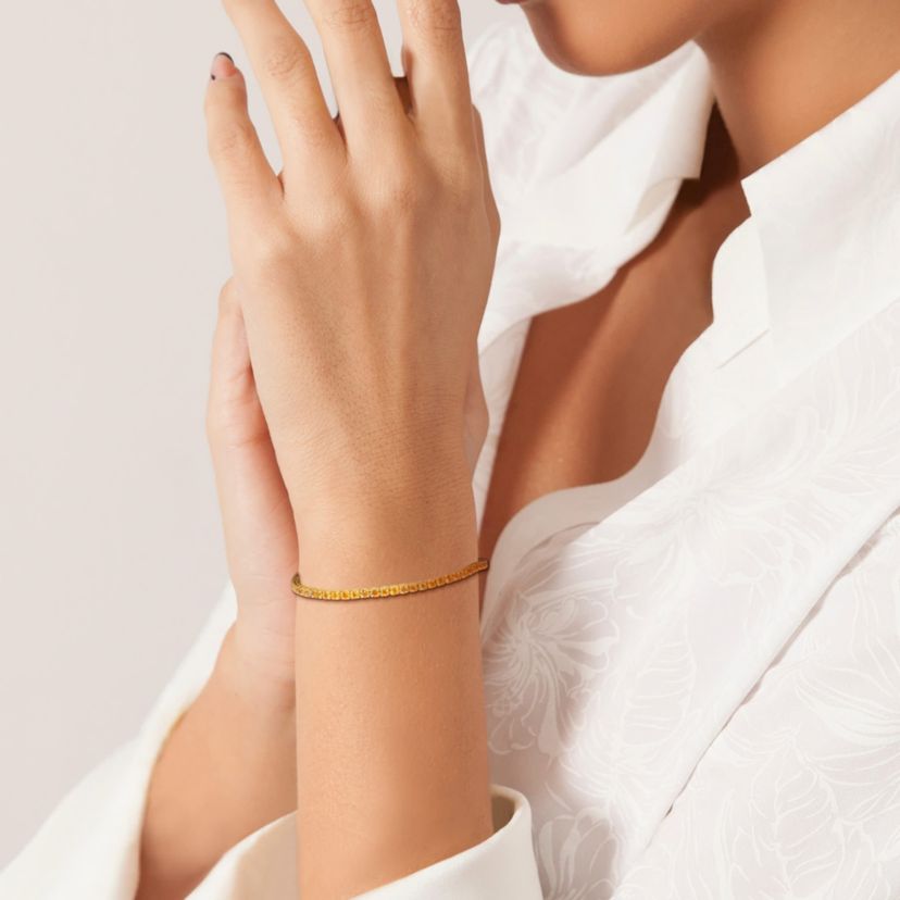 Madeira Citrine Bracelet in Yellow Plated Sterling Silver