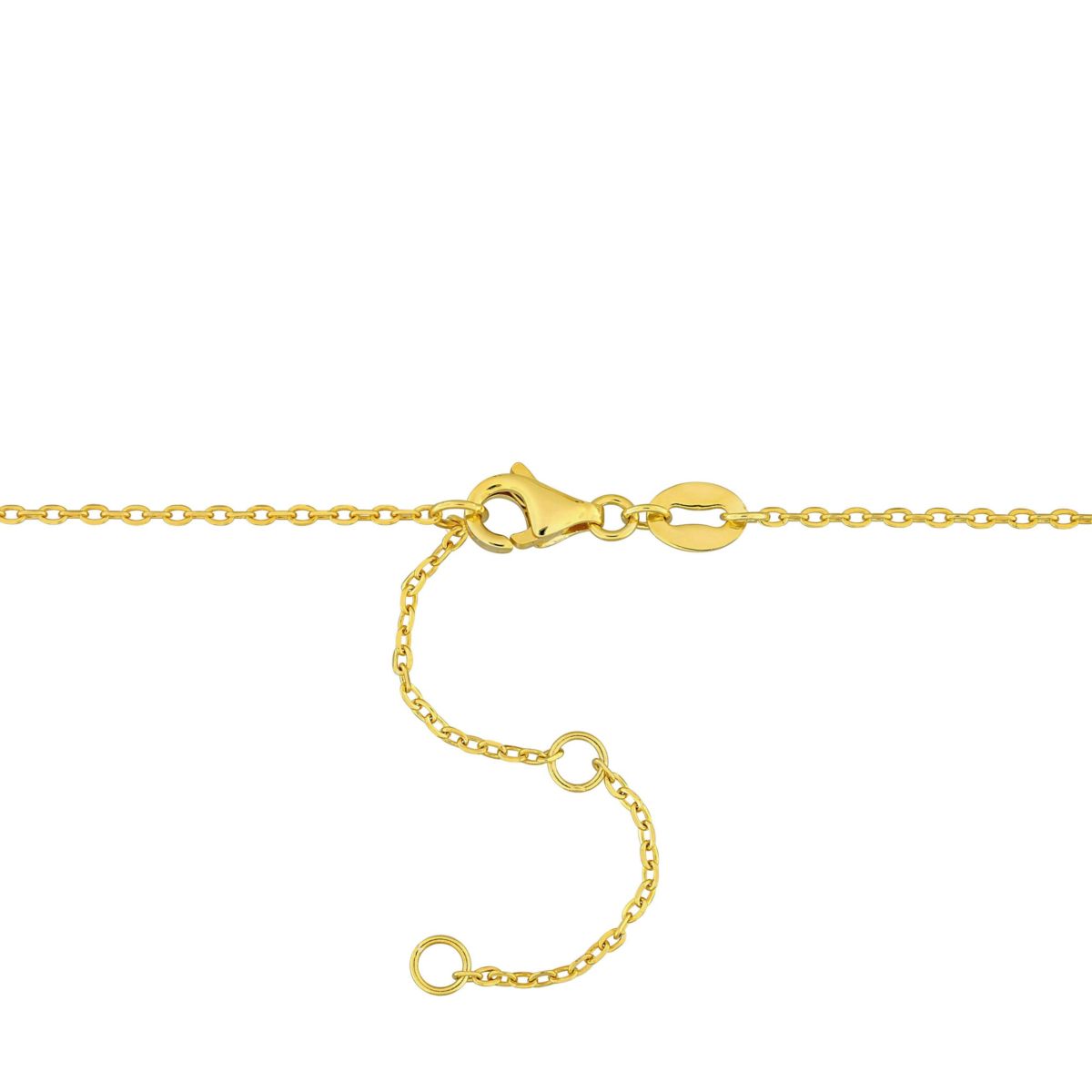 Freshwater Cultured Pearl & Multi-Gemstone Necklace Set in Yellow Plated Sterling Silver