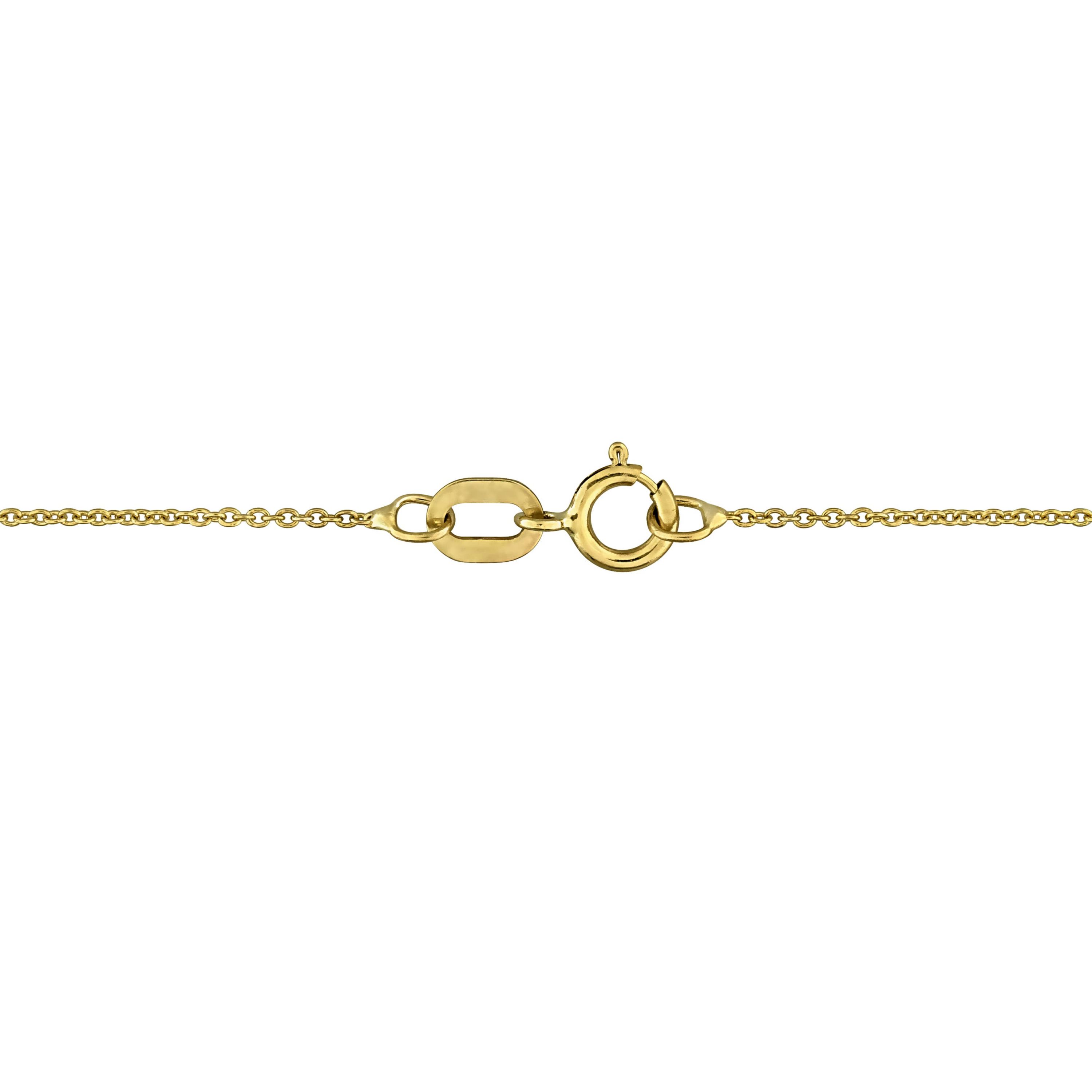 Diamond & Madeira Citrine Necklace in 10K Yellow Gold
