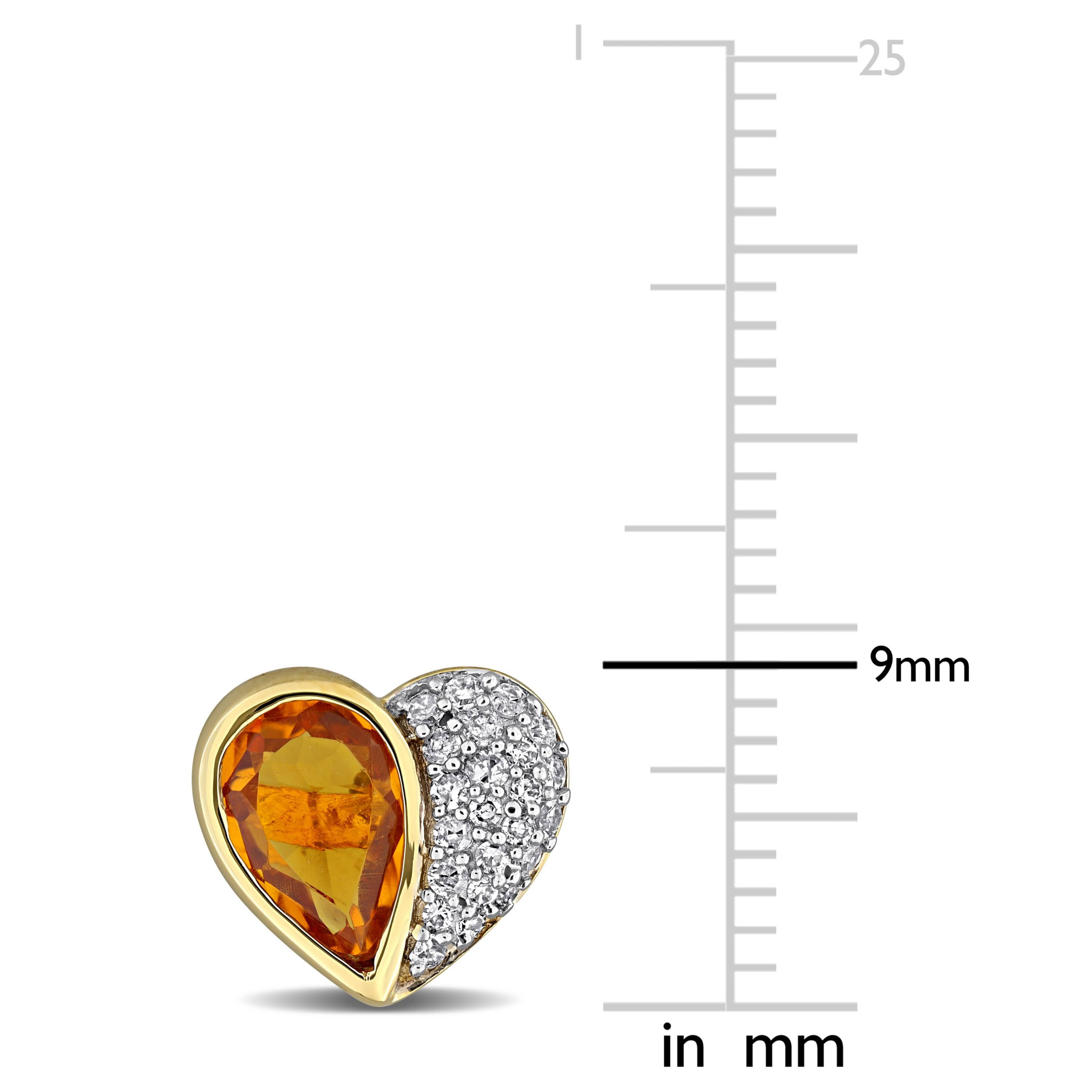 Madeira Citrine Post Earrings in 10K Yellow Gold