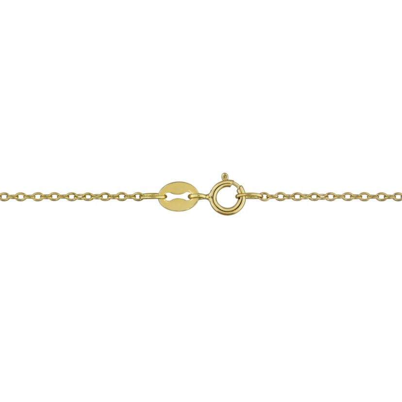 Lab Created Created Ruby Necklace Yellow Plated Sterling Silver, 17"