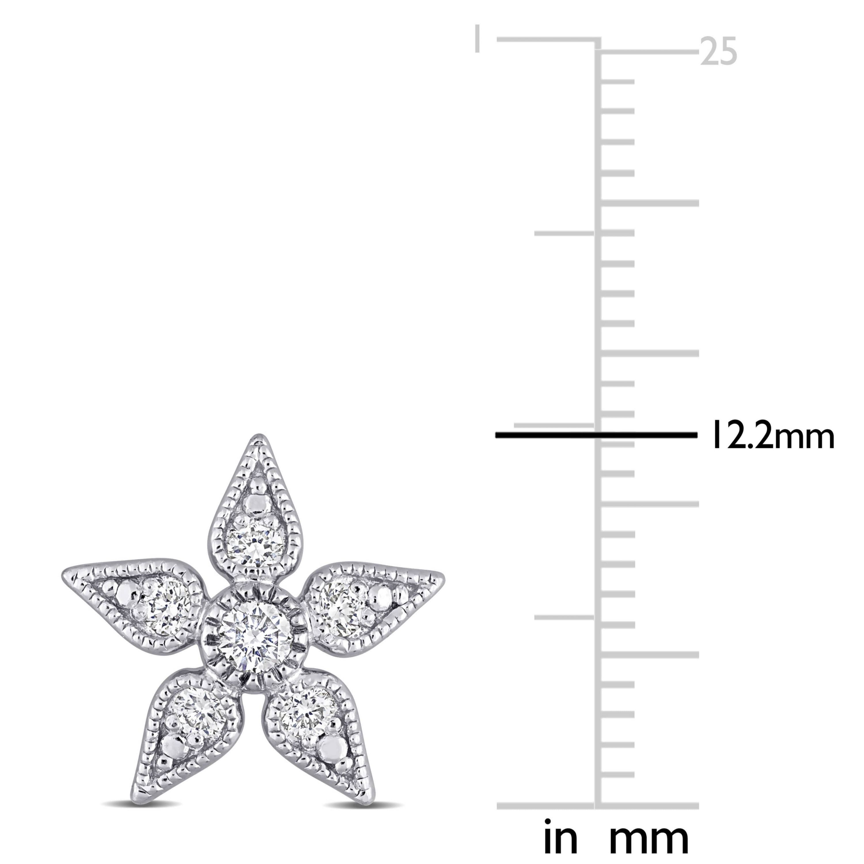 Lab Grown Diamond Post Earrings in Sterling Silver