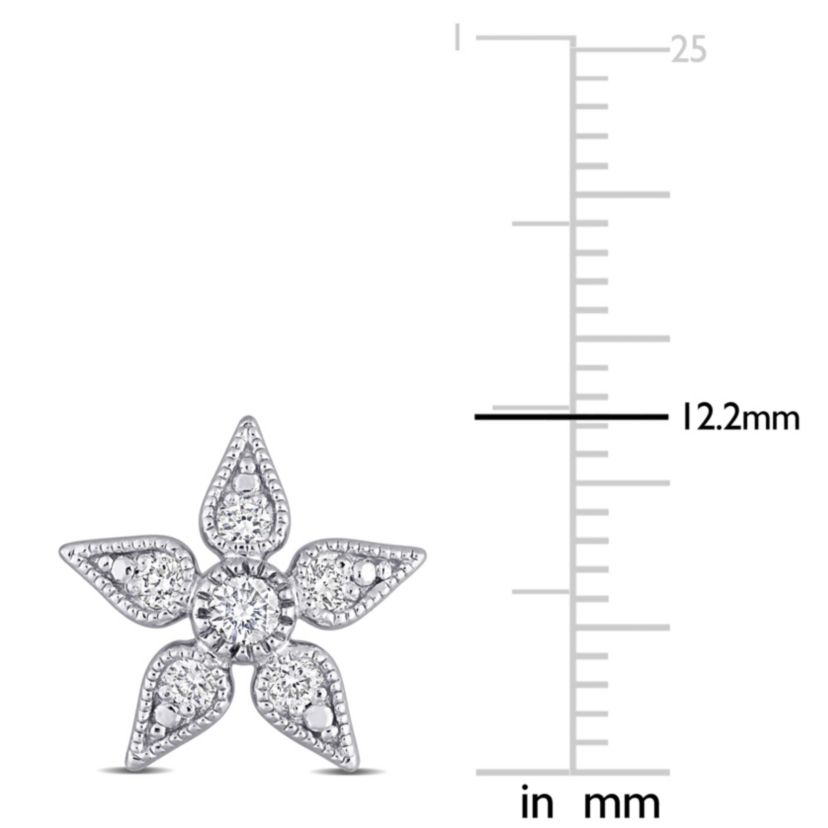 Lab Grown Diamond Post Earrings in Sterling Silver