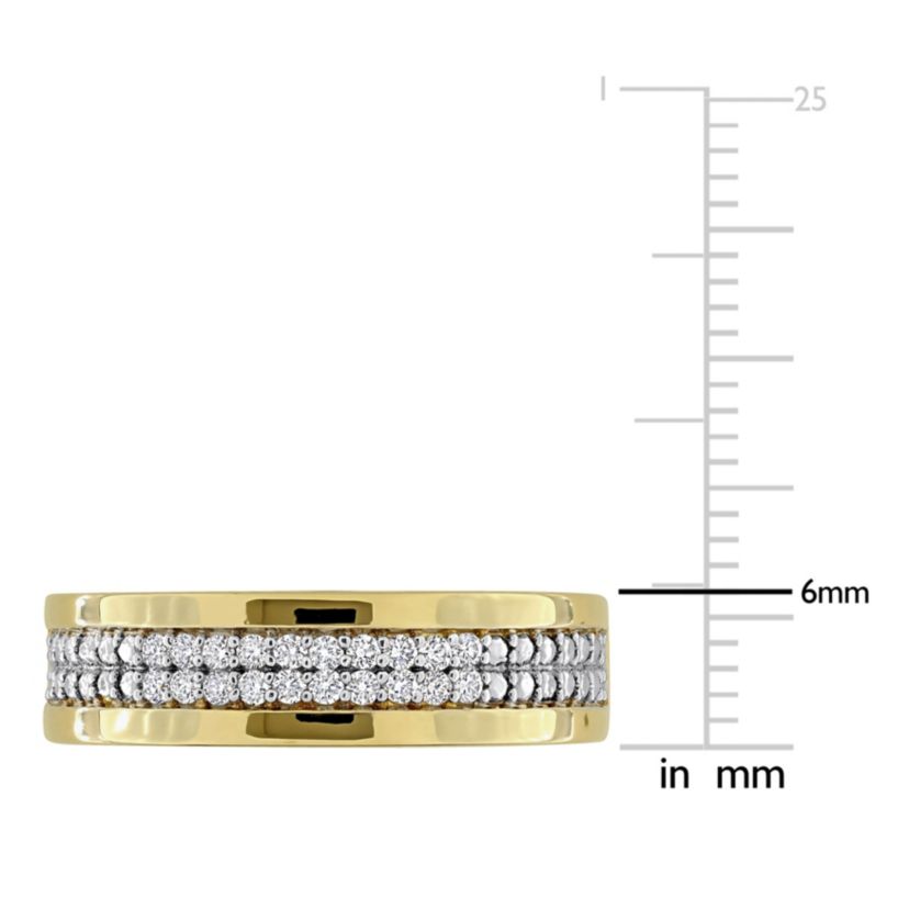 Lab Grown Diamond Ring in Yellow Plated Sterling Silver