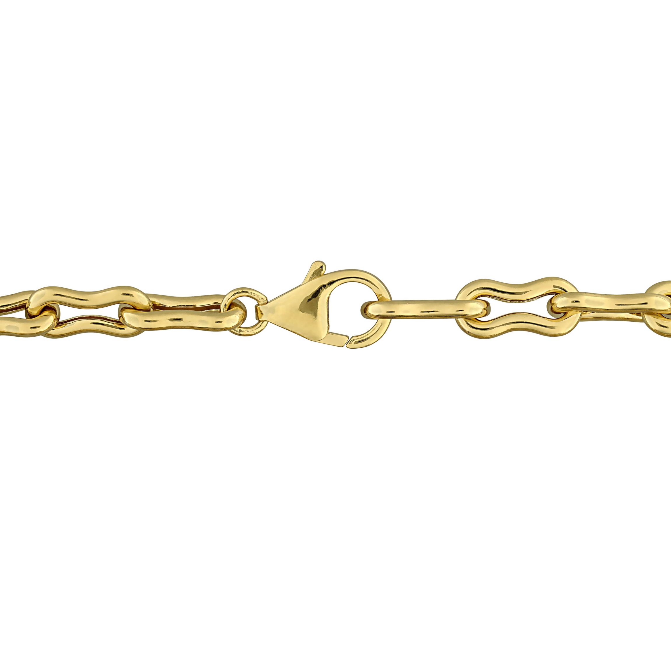 Amethyst Bracelet in Yellow Plated Sterling Silver, 7.25-in