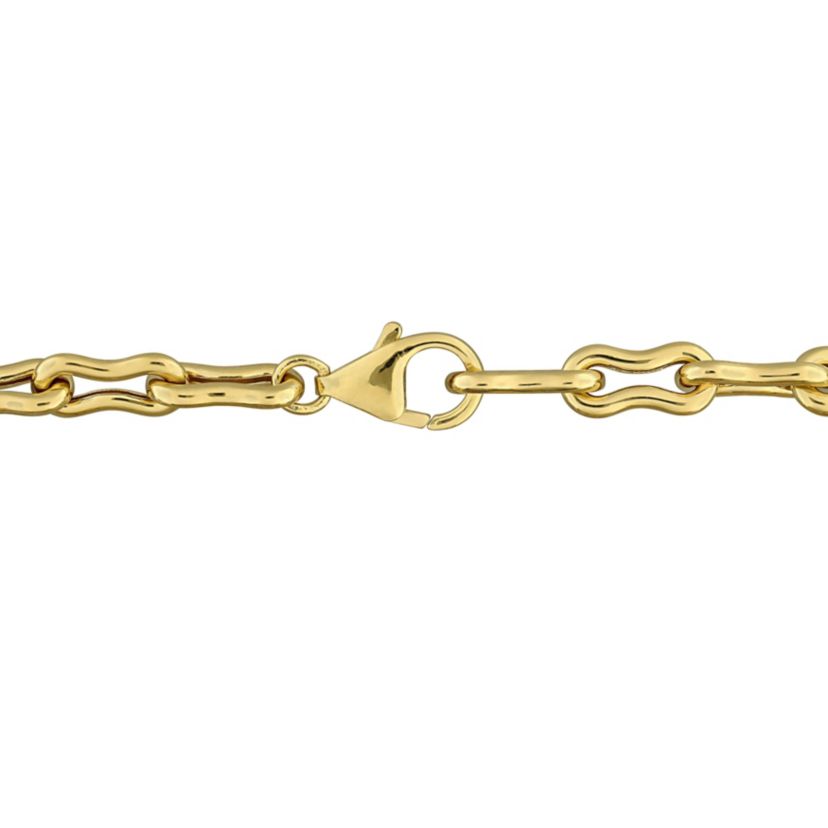 Amethyst Bracelet in Yellow Plated Sterling Silver, 7.25-in