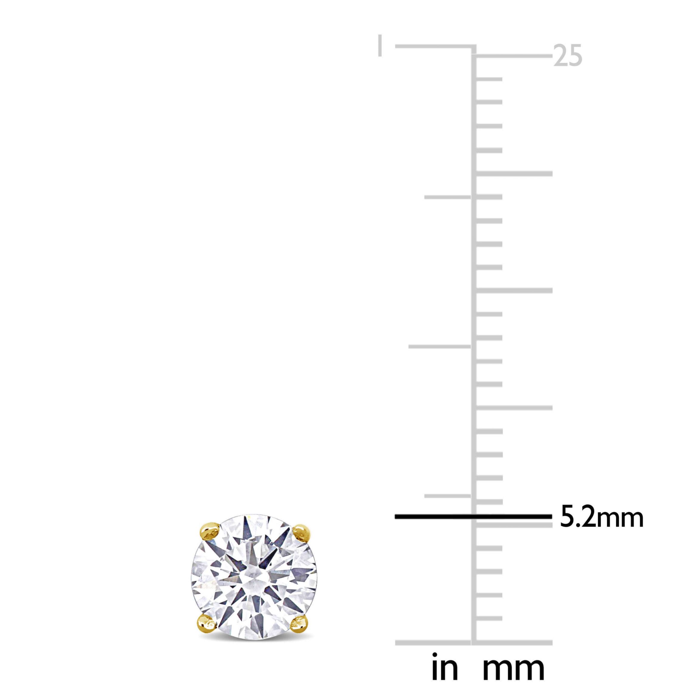 Lab Created Lab Grown Diamond Earrings in 14k Yellow Gold