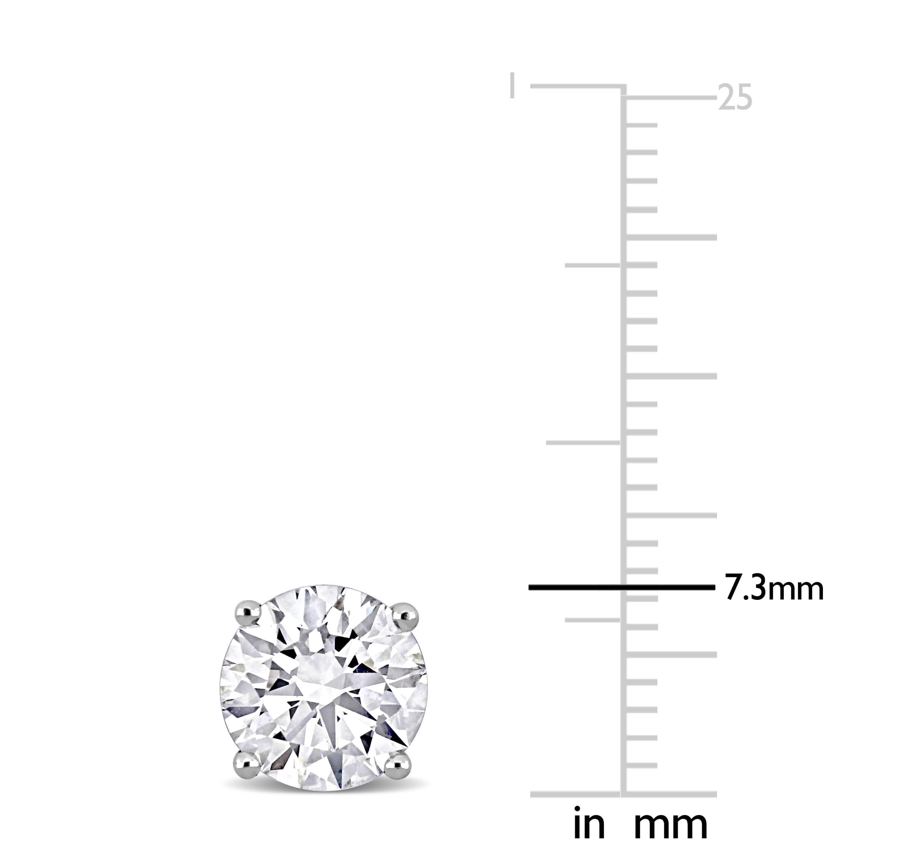 Lab Created Lab Grown Diamond Earrings in 14k White Gold