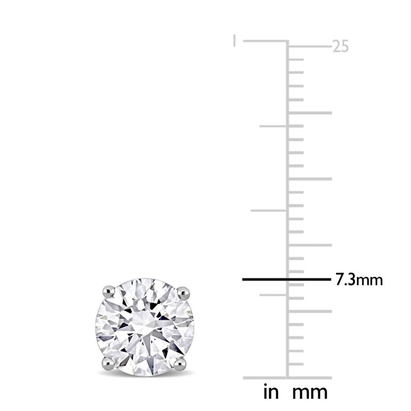 Lab Created Lab Grown Diamond Earrings in 14k White Gold