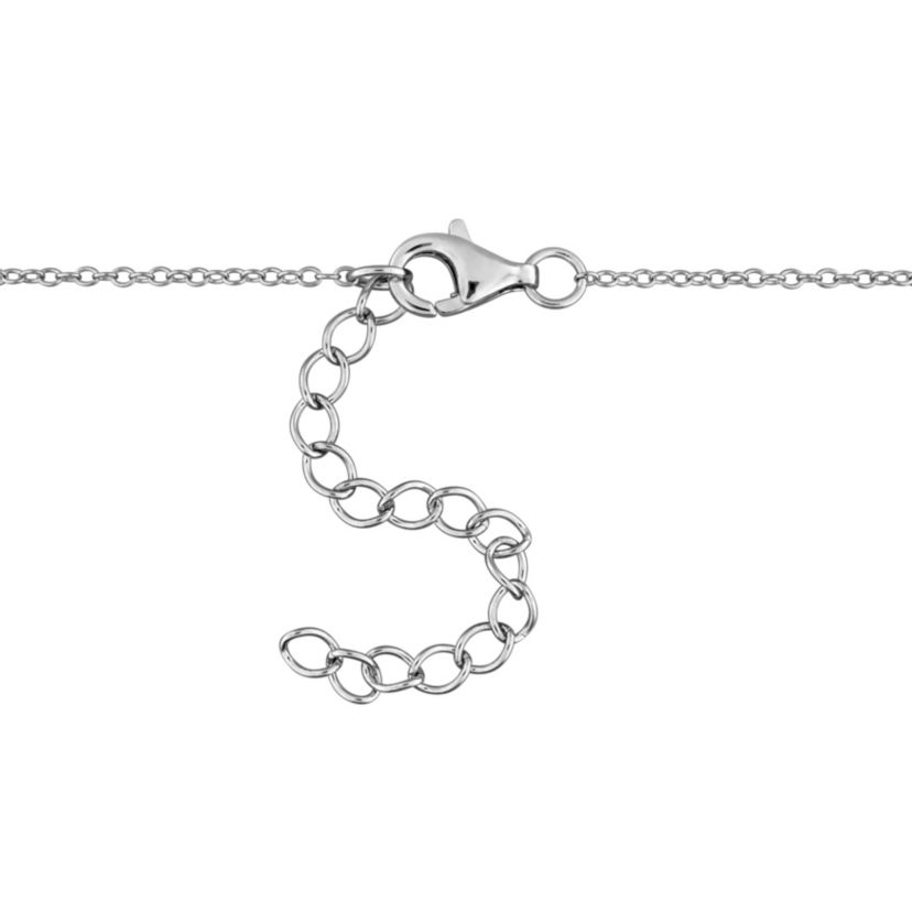 Lab Created Lab Grown Diamond Necklace in Sterling Silver, 16"