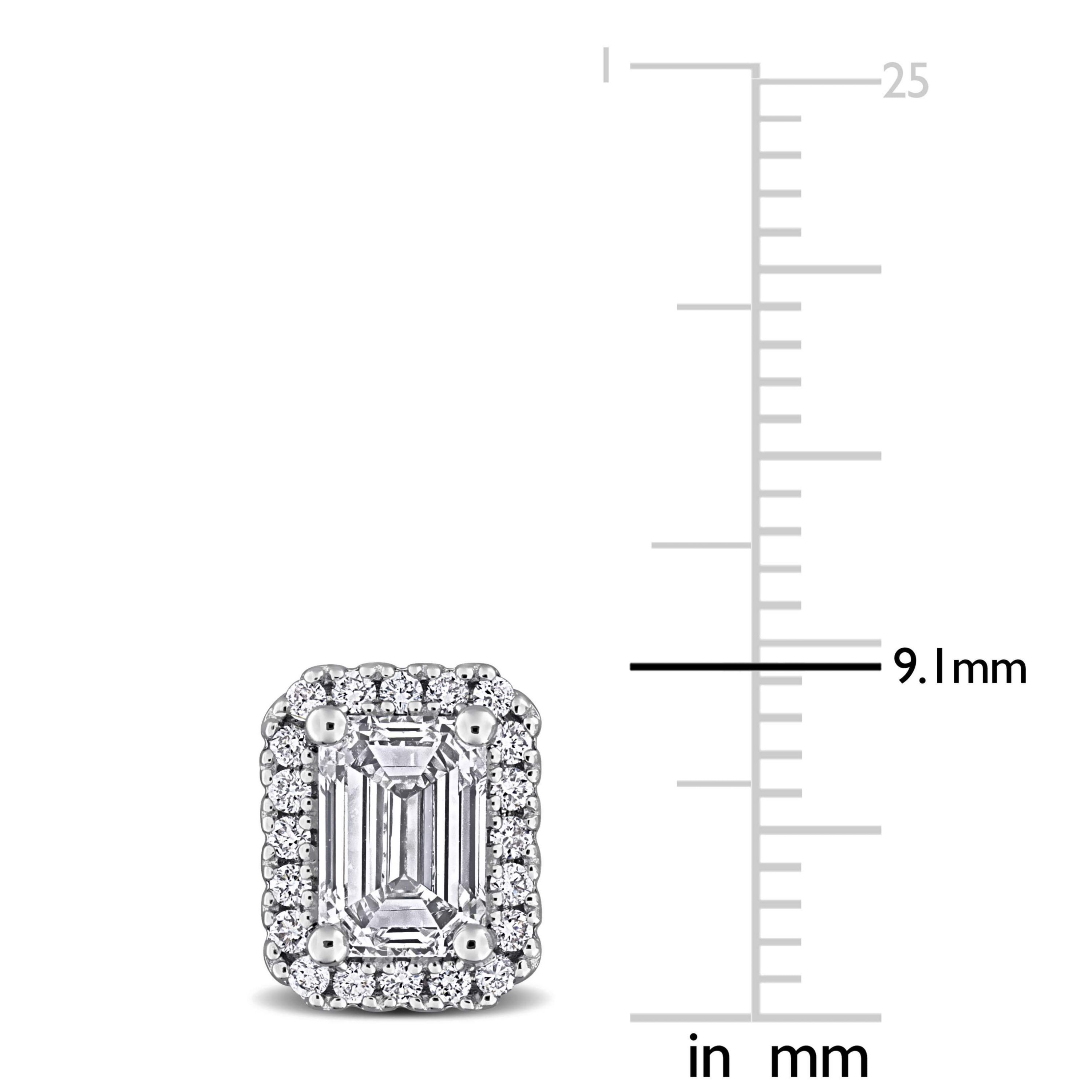 Lab Created Lab Grown Diamonds Stud Post Earrings in Sterling Silver