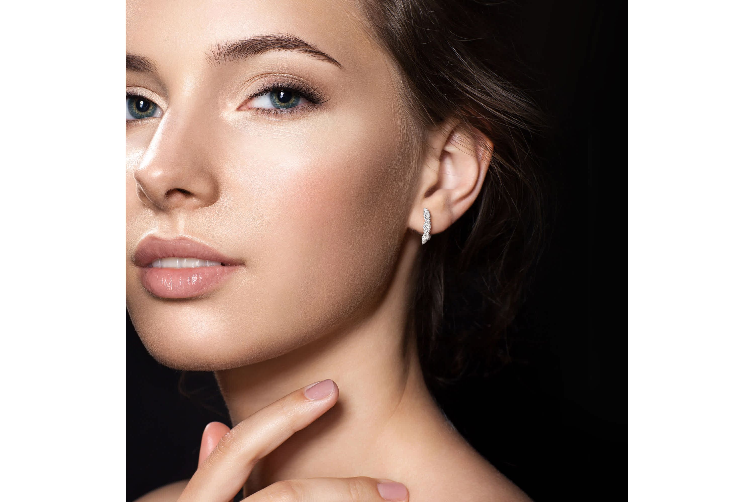 Lab Created Lab Grown Diamond Charm Earrings in Sterling Silver