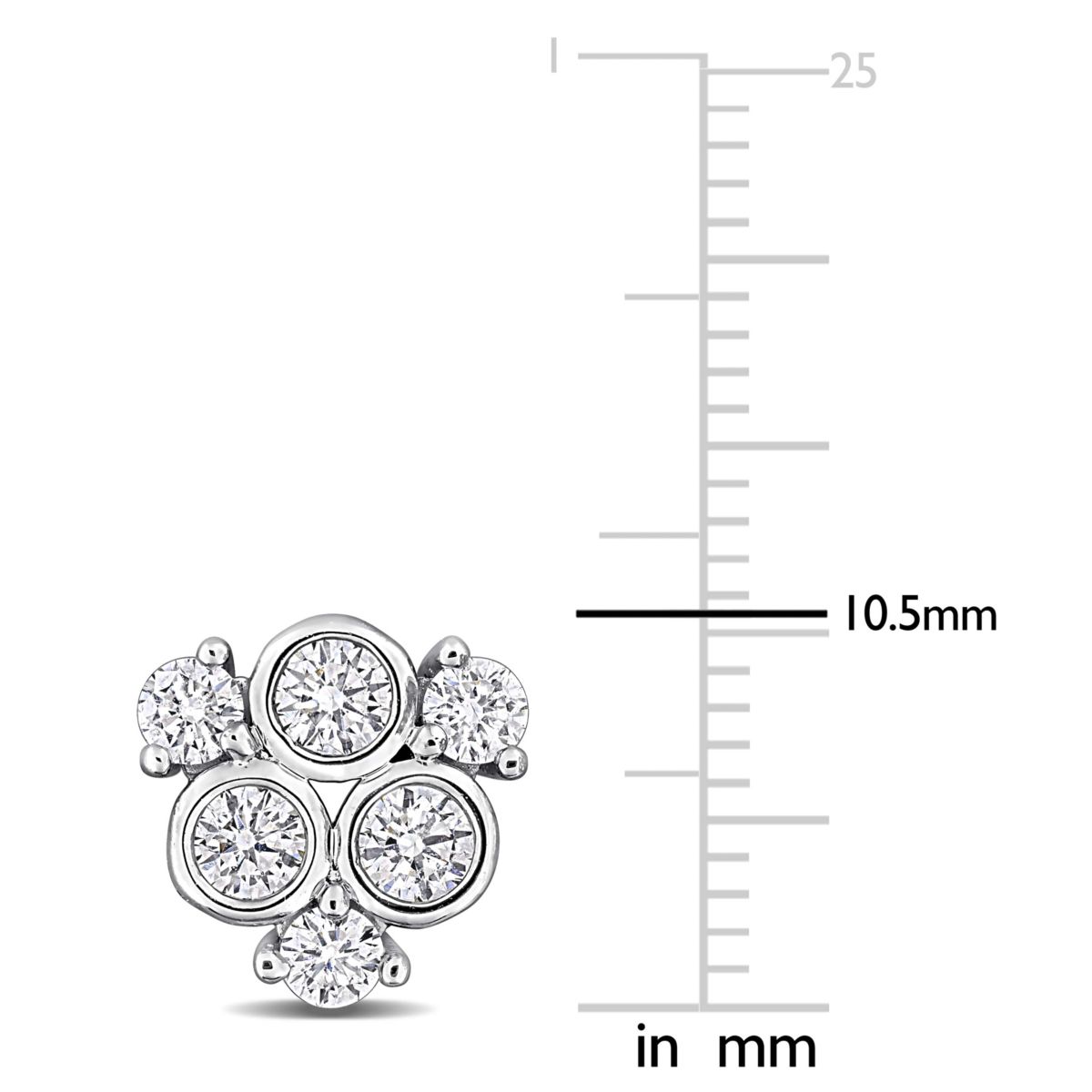 Lab Created Lab Grown Diamond Stud Post Earrings in Sterling Silver