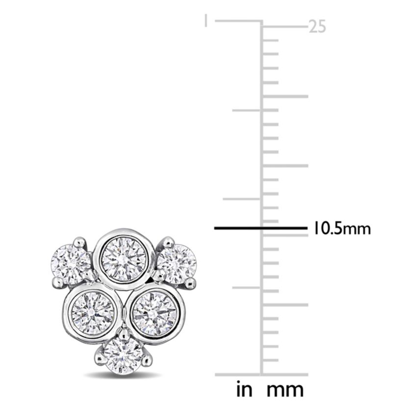 Lab Created Lab Grown Diamond Stud Post Earrings in Sterling Silver