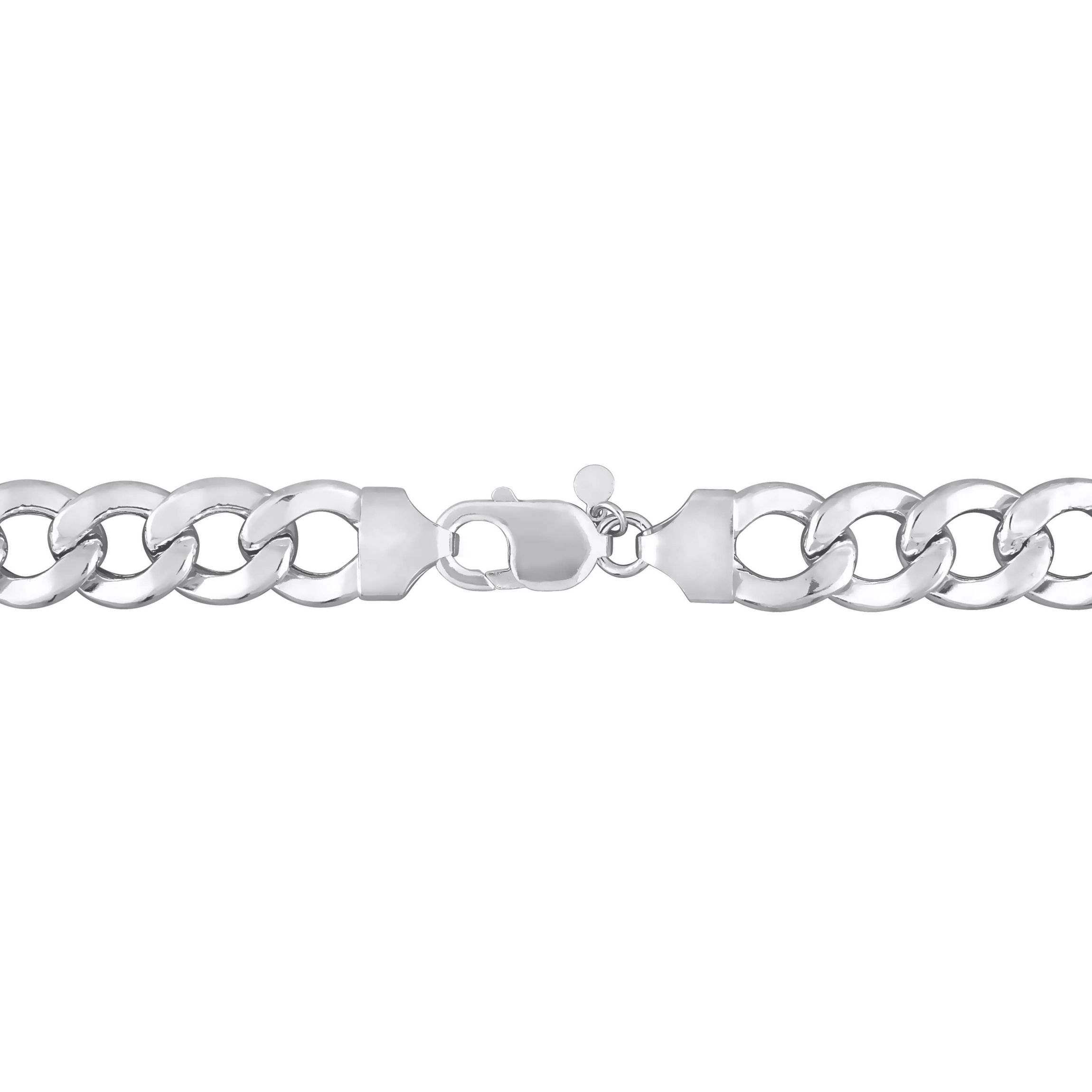 2 Piece Set of Mens 12.5mm Curb Link Chain Necklace & Bracelet in Sterling Silver, 24" & 9"