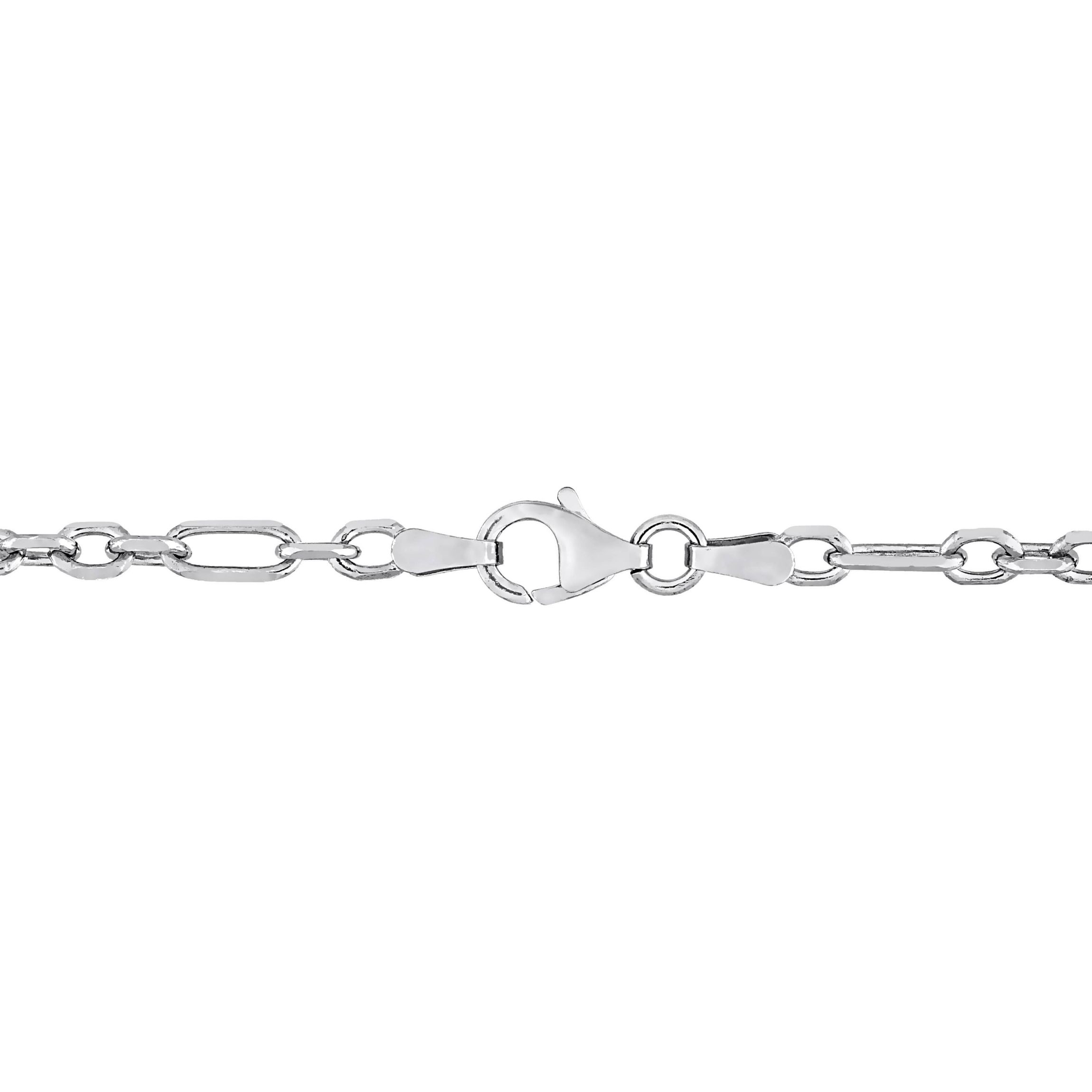 2 Piece Set of Mens 3mm Figaro Rolo Necklace & Bracelet in Sterling Silver, 20" & 9"