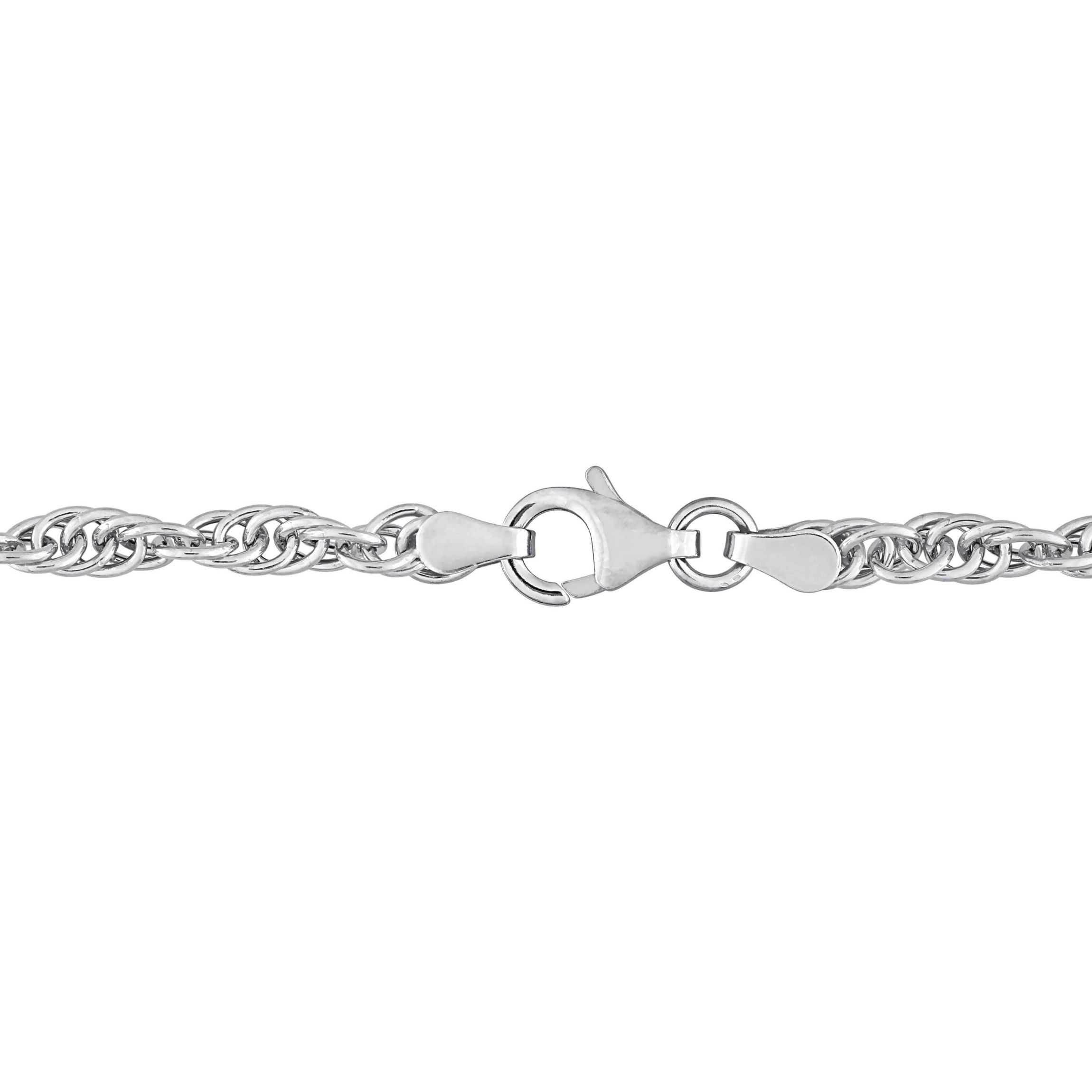 2 Piece Set of 3.7mm Singapore Necklace & Bracelet in Sterling Silver, 18" & 7.5"
