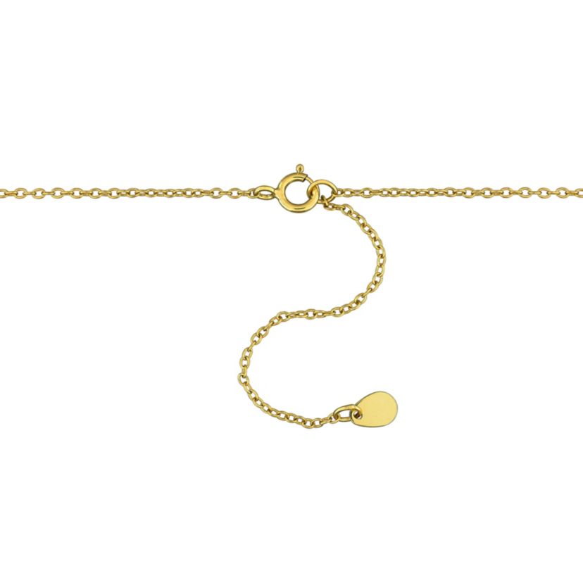 Lab Created Created White Sapphire Necklace in Yellow Plated Sterling Silver, 16"+2"ext.