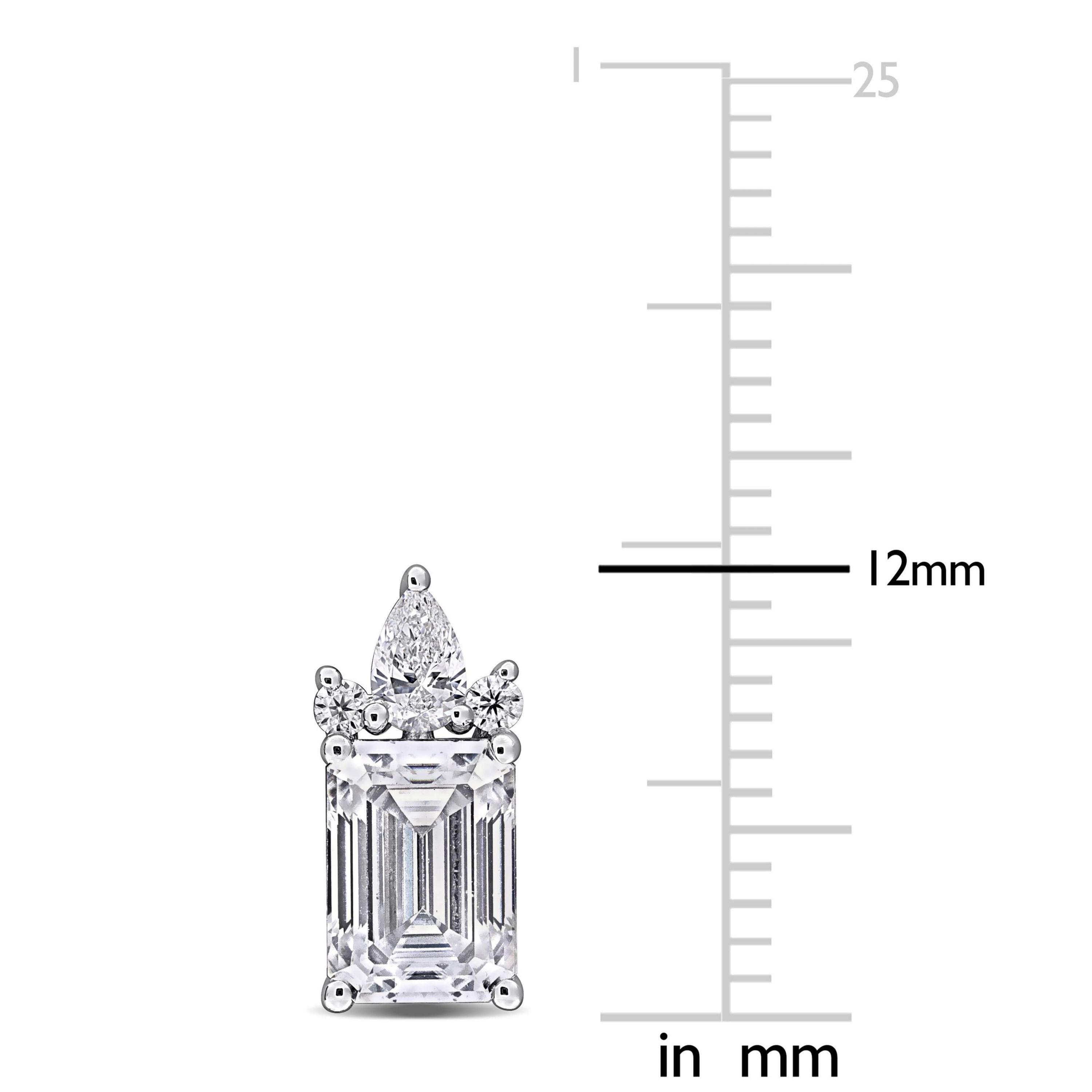 Lab Created Created White Moissanite Stud Earrings in Sterling Silver