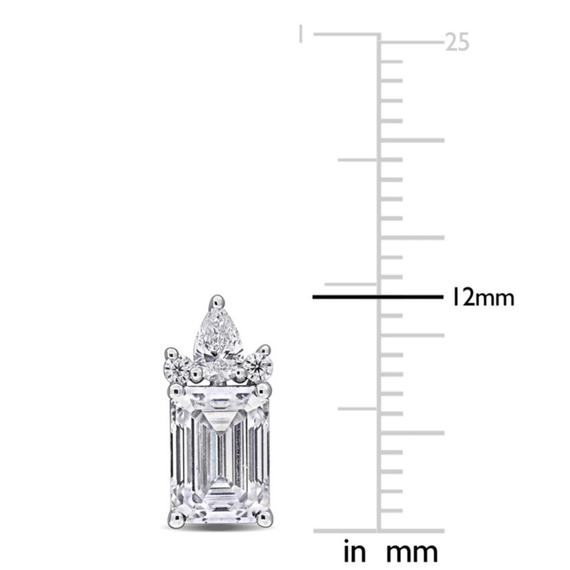 Lab Created Created White Moissanite Stud Earrings in Sterling Silver