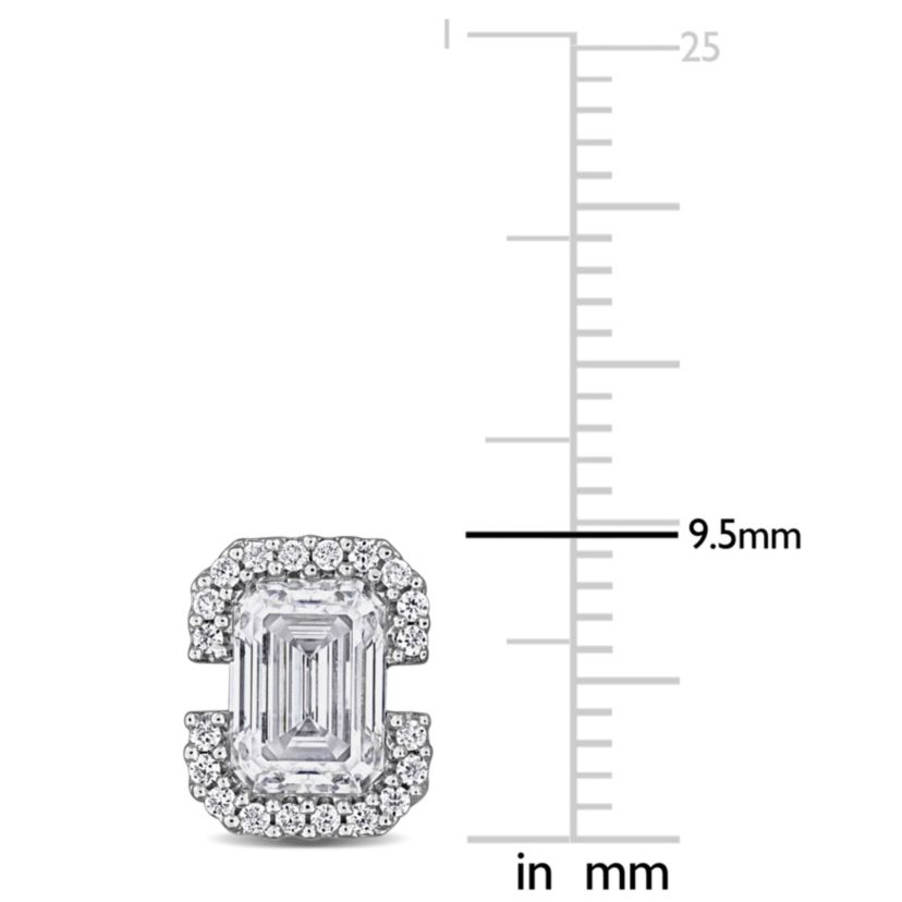 Lab Created Created White Moissanite Stud Earrings in Sterling Silver