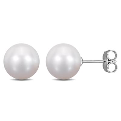 Belk & Co 9-10 mm Freshwater Cultured Pearl Earrings in 14k White Gold