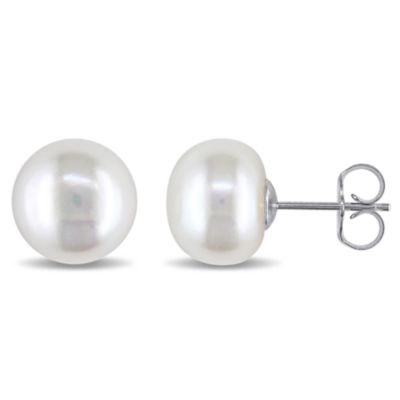 Belk & Co 10-11 mm Freshwater Cultured Pearl Earrings in Sterling Silver