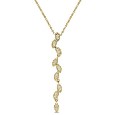 Belk & Co Diamond Lariat Necklace in 14k Yellow Gold - 16.5 in