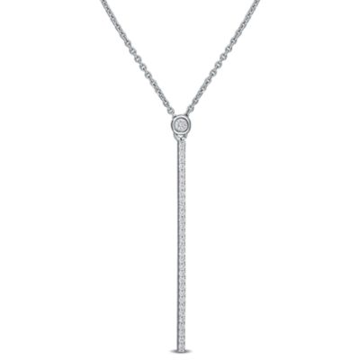 Belk & Co Diamond Lariat Necklace in 14k White Gold - 17 in
