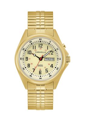 Caravelle New York Men's Traditional Expansion Watch, Gold -  0042429585096