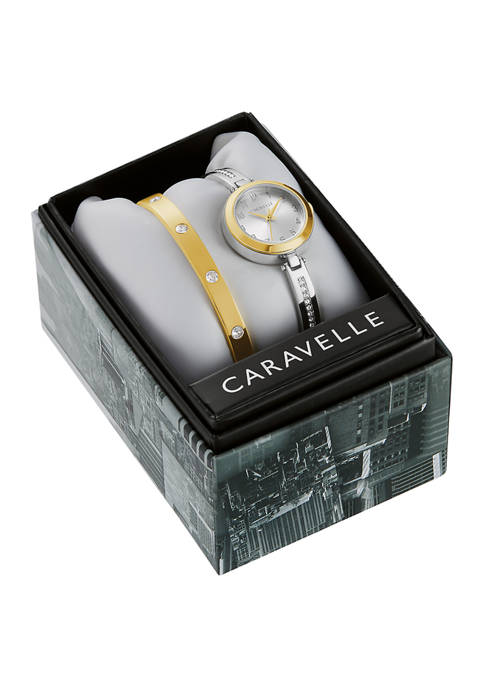 Caravelle New York Womens Dress Bangle Watch