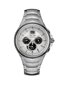 Seiko Men's Stainless Steel Solar Chronograph Coutura Bracelet Watch | belk