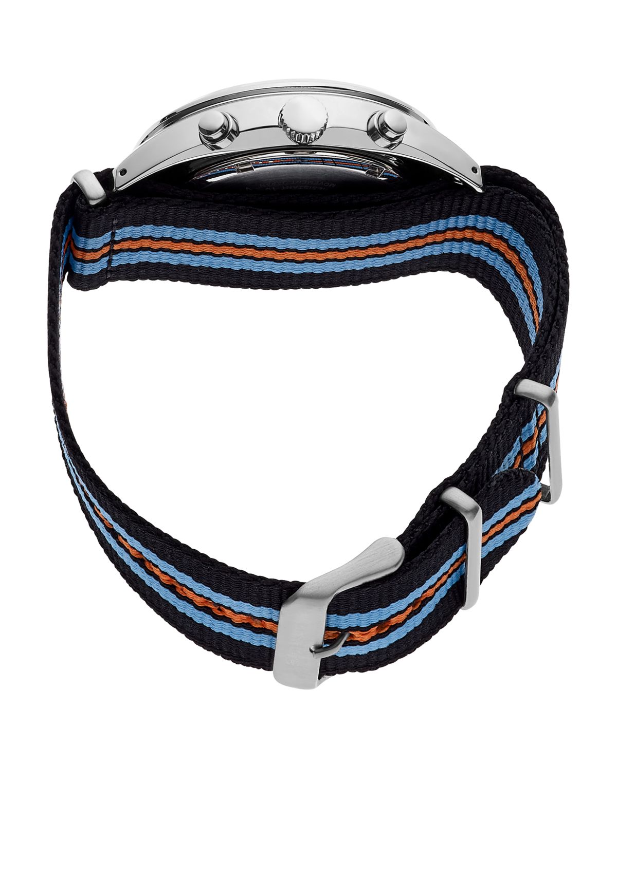 Stainless Steel Solar Chronograph Recraft Series Stripe Nylon Strap Watch