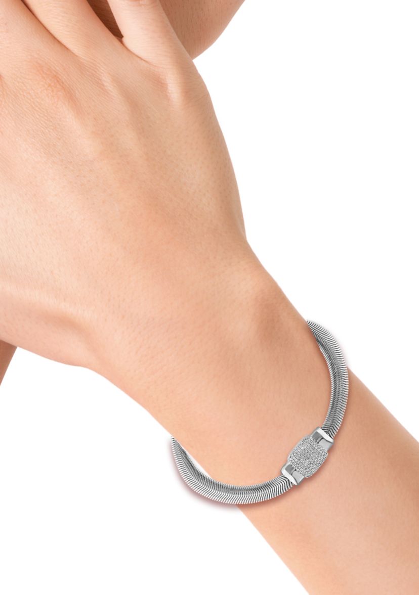1/2 ct. t.w. Diamond Bracelet in Sterling Silver