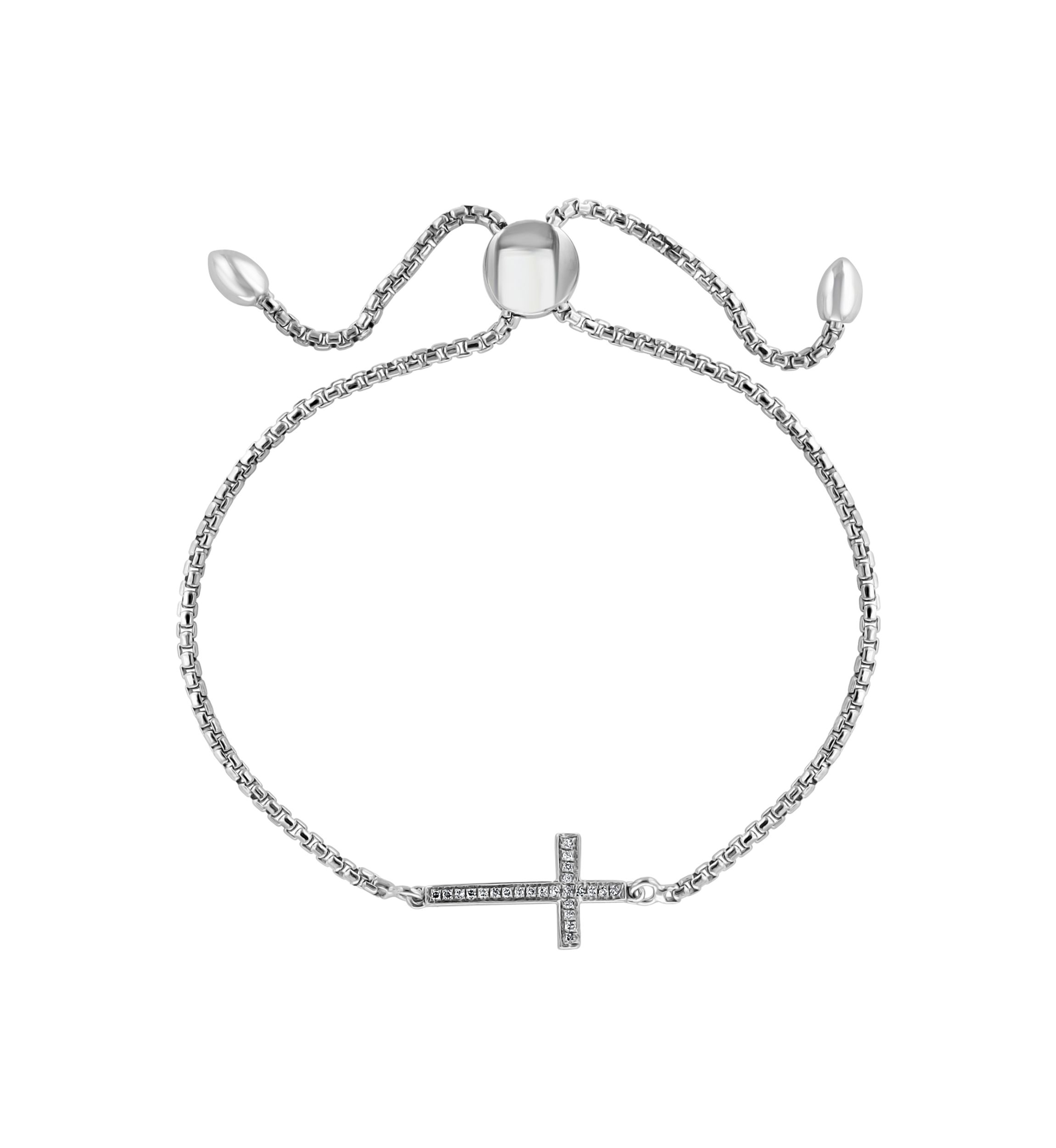 Sterling Silver Diamond Bracelet 