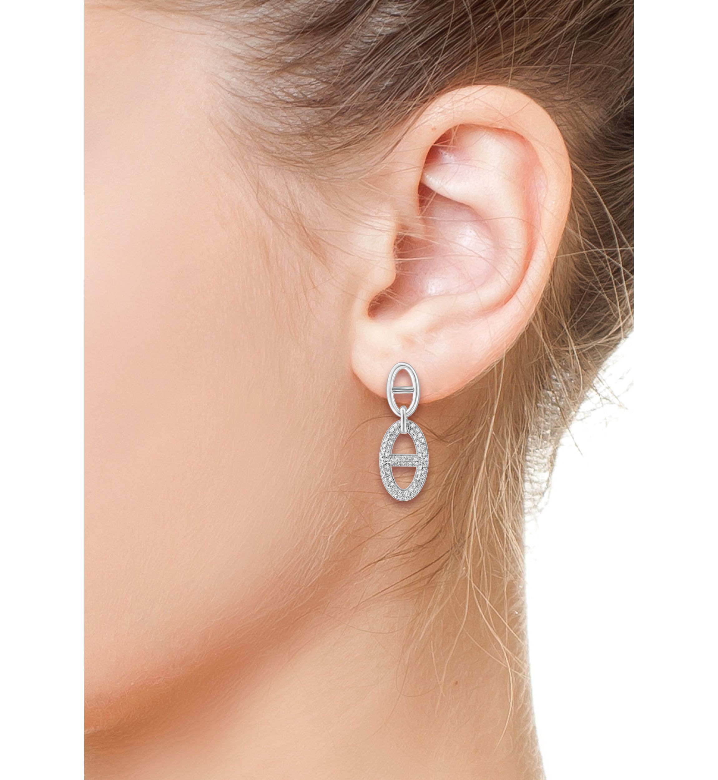 1/3 ct. t.w. Diamond Drop Earrings in Sterling Silver