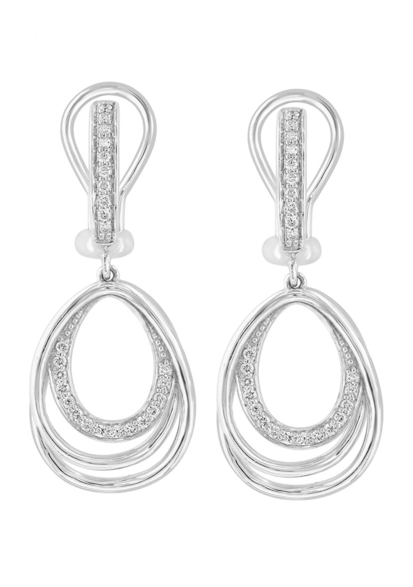 1/3 ct. t.w. Diamond Pear Earrings in Sterling Silver