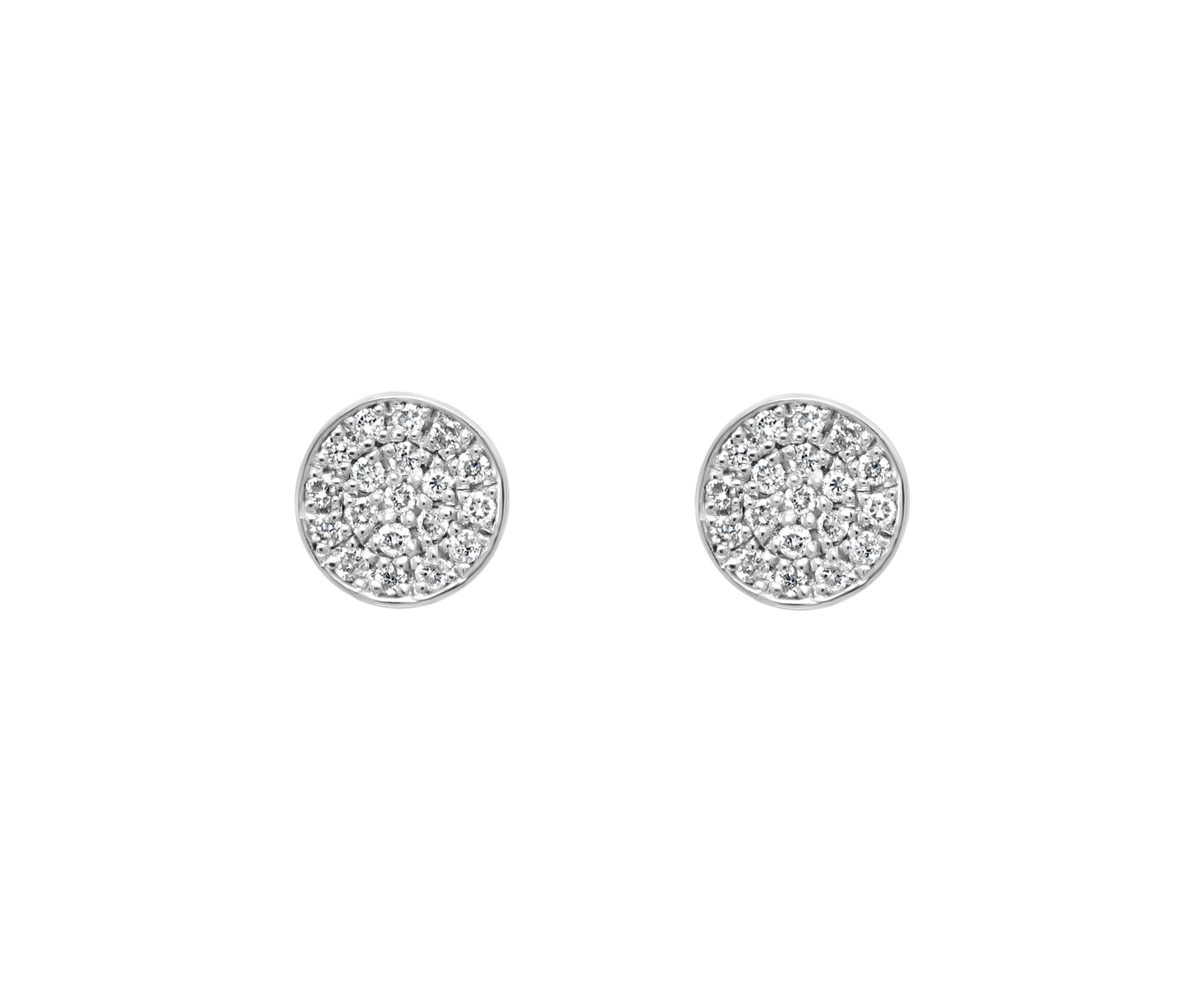 Sterling Silver Diamond Earrings
