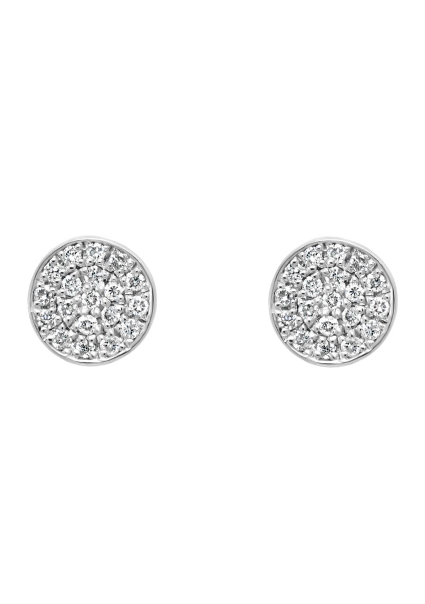 Sterling Silver Diamond Earrings