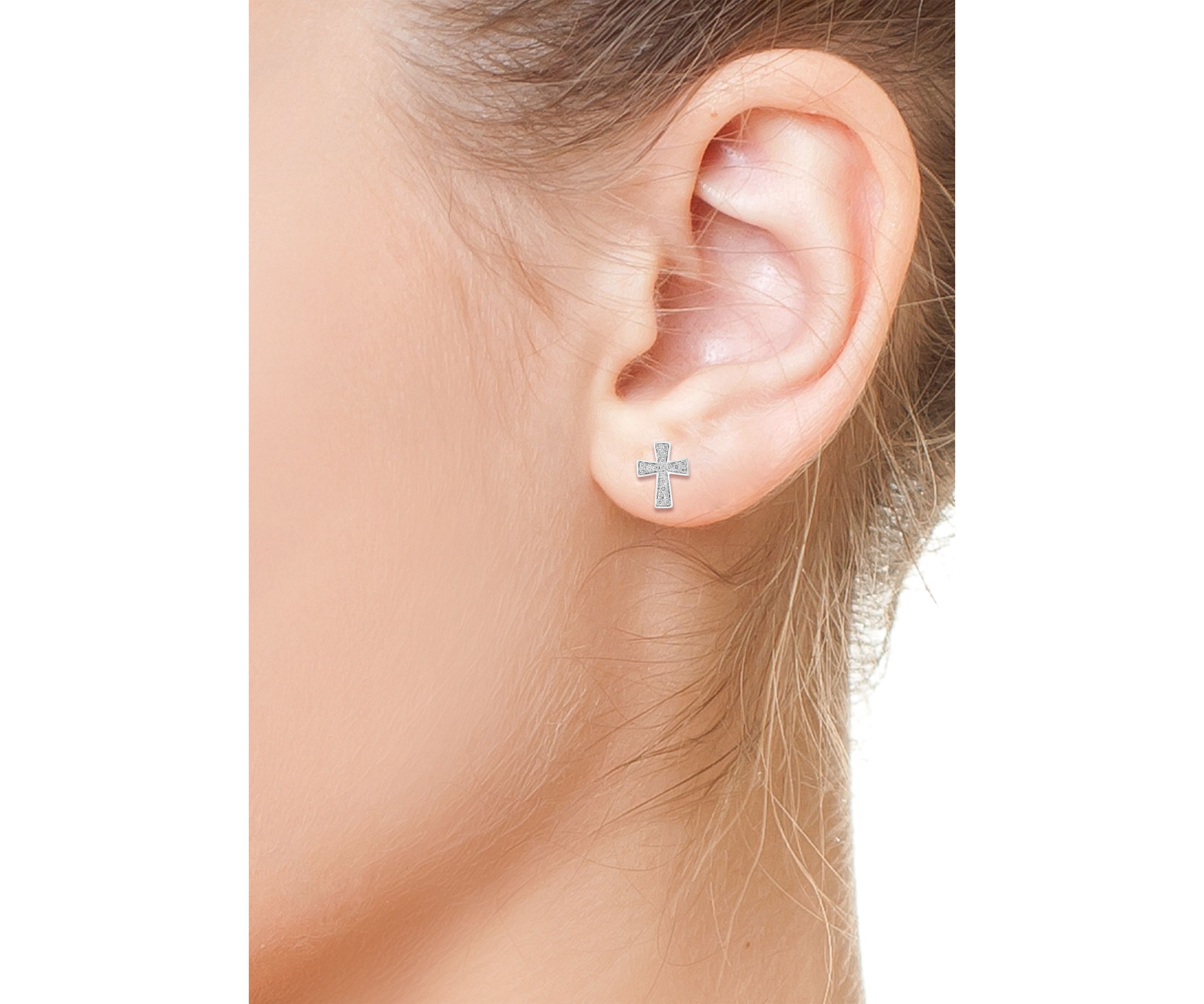 925 Sterling Silver Diamond Earrings