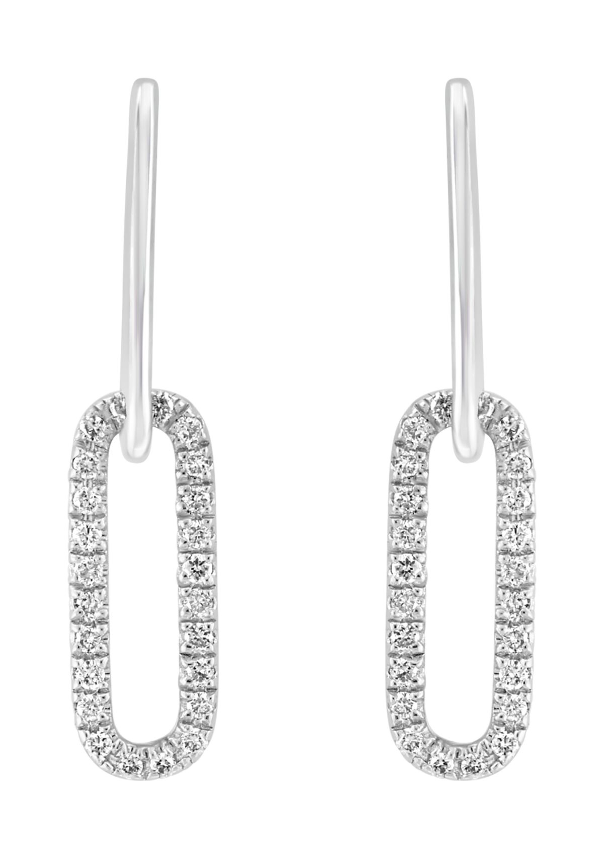 925 Sterling Silver Diamond Earrings