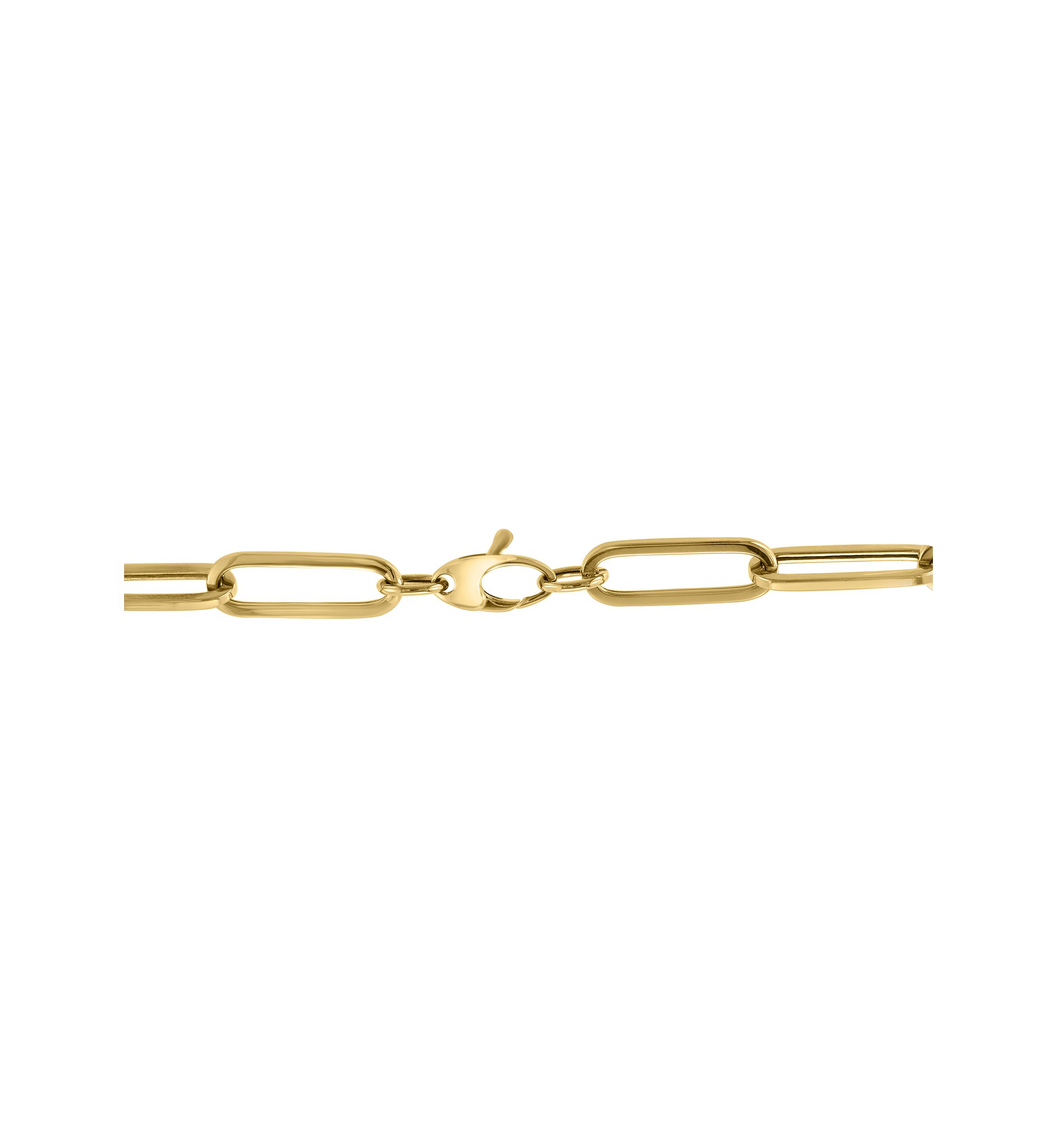 1/4 ct. t.w. Diamond Paperclip Necklace in Gold Over Sterling Silver