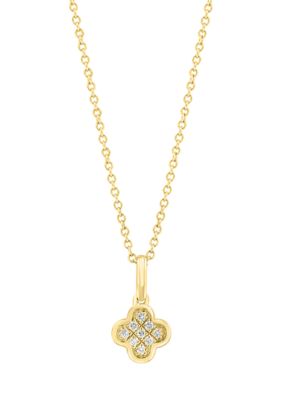 Effy Gold Plated Over Sterling Silver Diamond Pendant