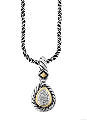 Effy Sterling Silver/18K Yellow Gold Diamond Pendant