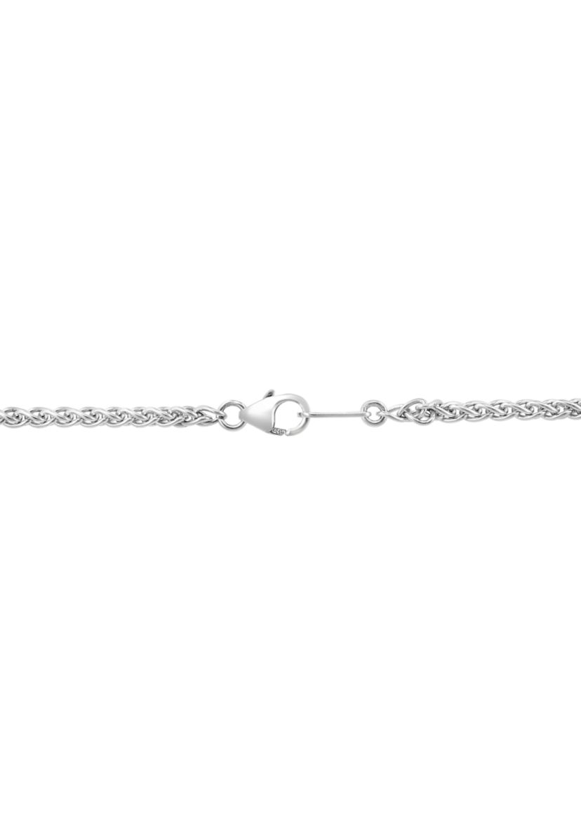 Diamond, Blue Topaz, and London Blue Topaz Pendant Necklace in Sterling Silver