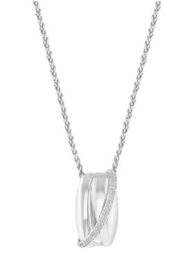 Effy 1/5 ct. t.w. Diamond Pendant Necklace in Sterling Silver