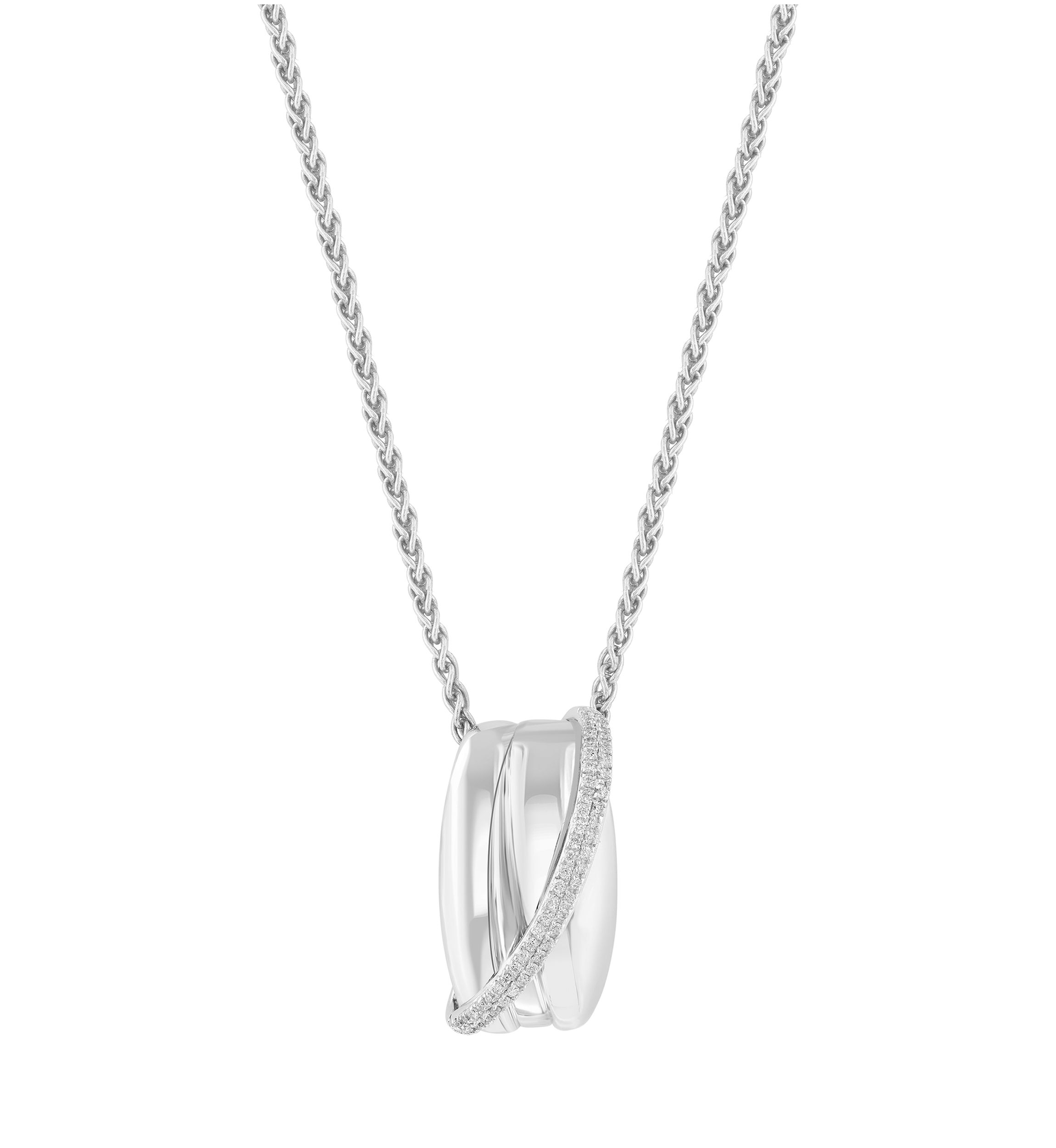 1/5 ct. t.w. Diamond Pendant Necklace in Sterling Silver