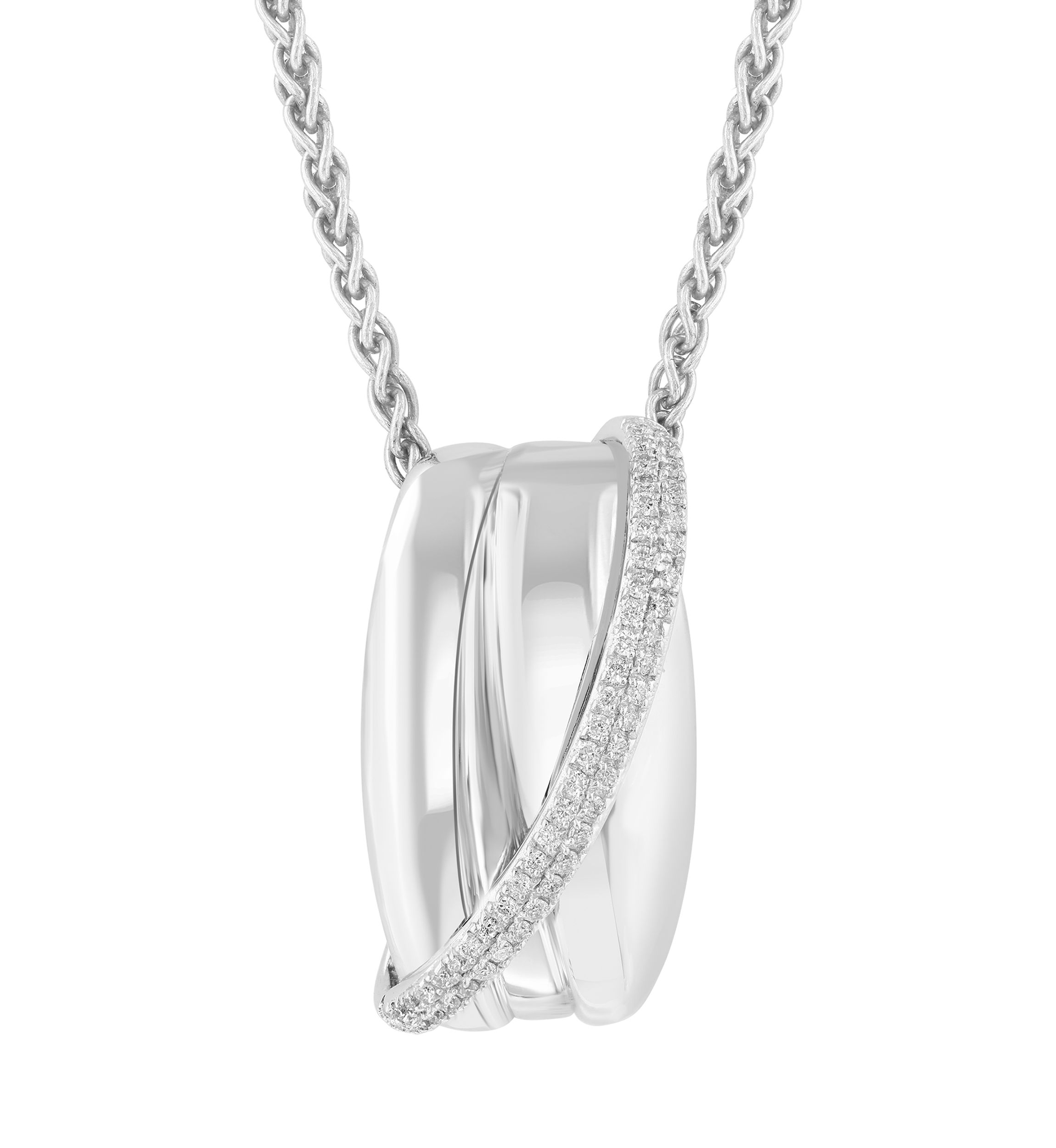 1/5 ct. t.w. Diamond Pendant Necklace in Sterling Silver