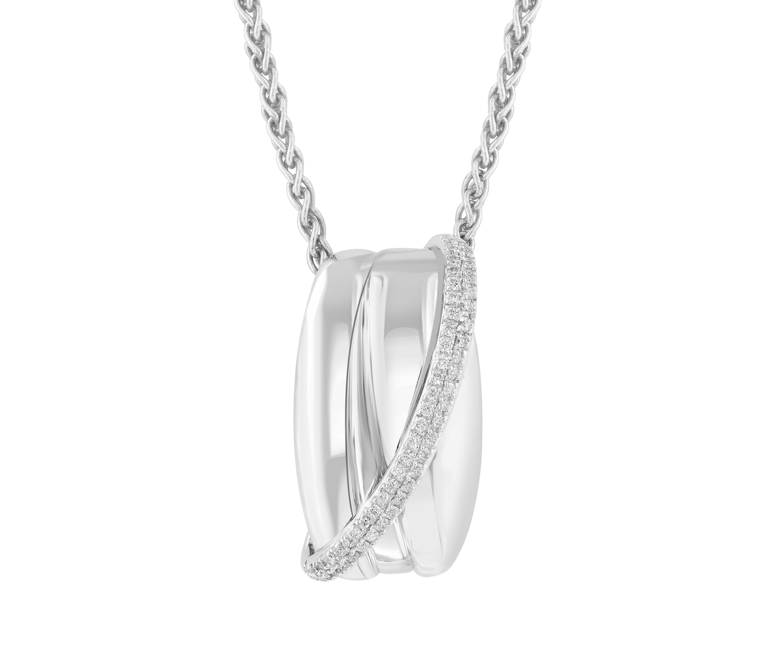 1/5 ct. t.w. Diamond Pendant Necklace in Sterling Silver