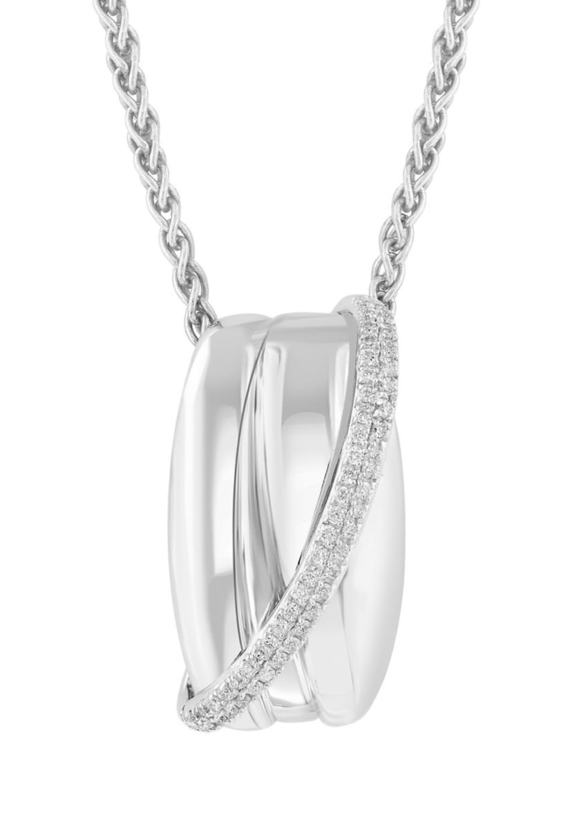 1/5 ct. t.w. Diamond Pendant Necklace in Sterling Silver